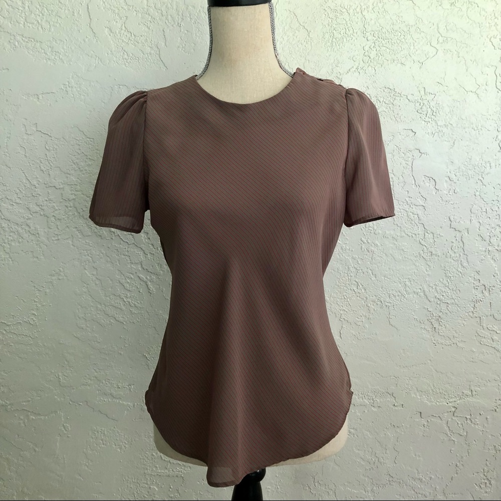 Up For Anything V-Neck Blouse in Taupe main image 0